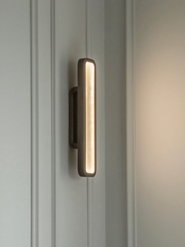 Entrelacs alabaster wall light in contemporary handmade finish