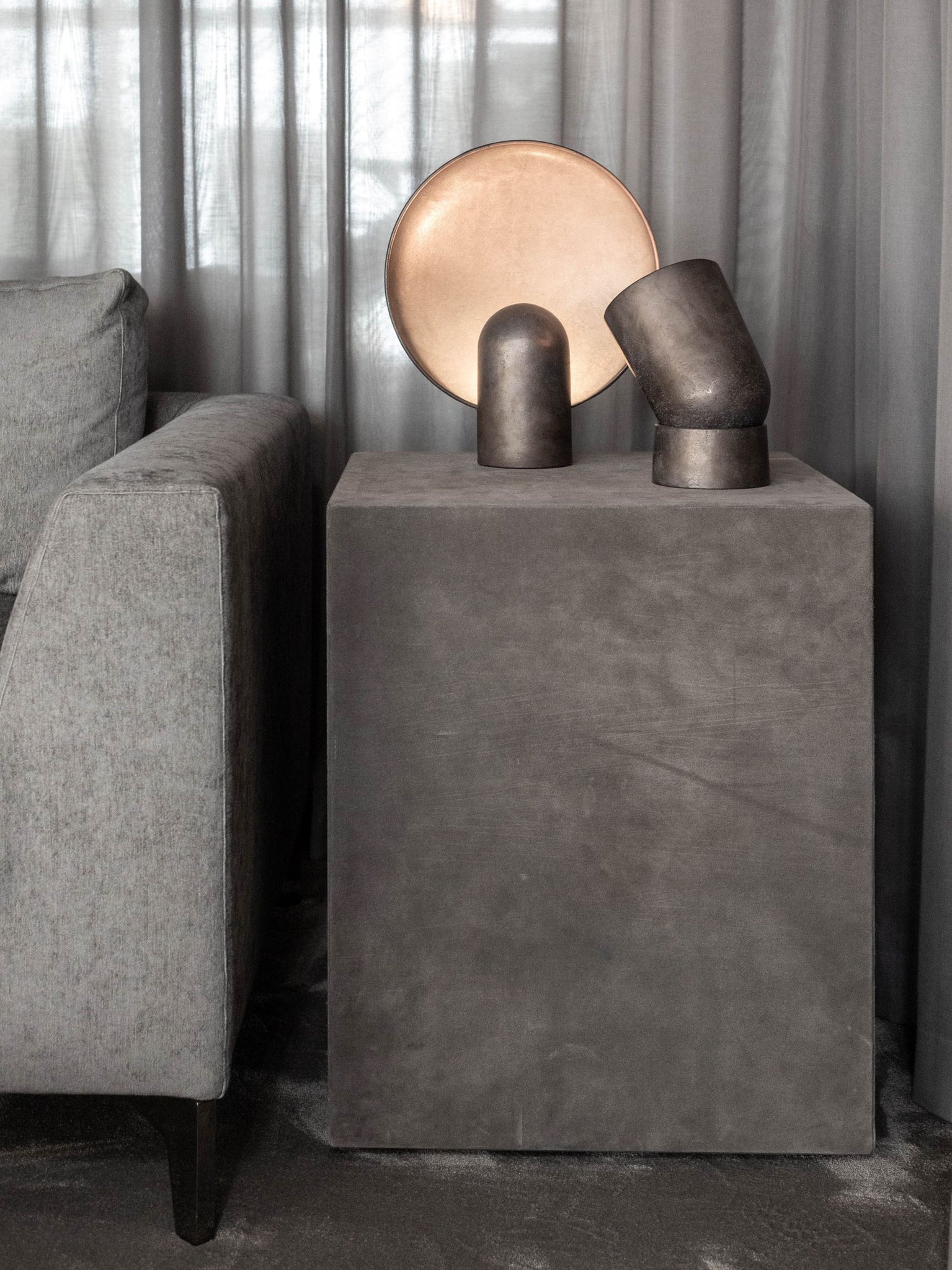 Cubo Suede Pedestals