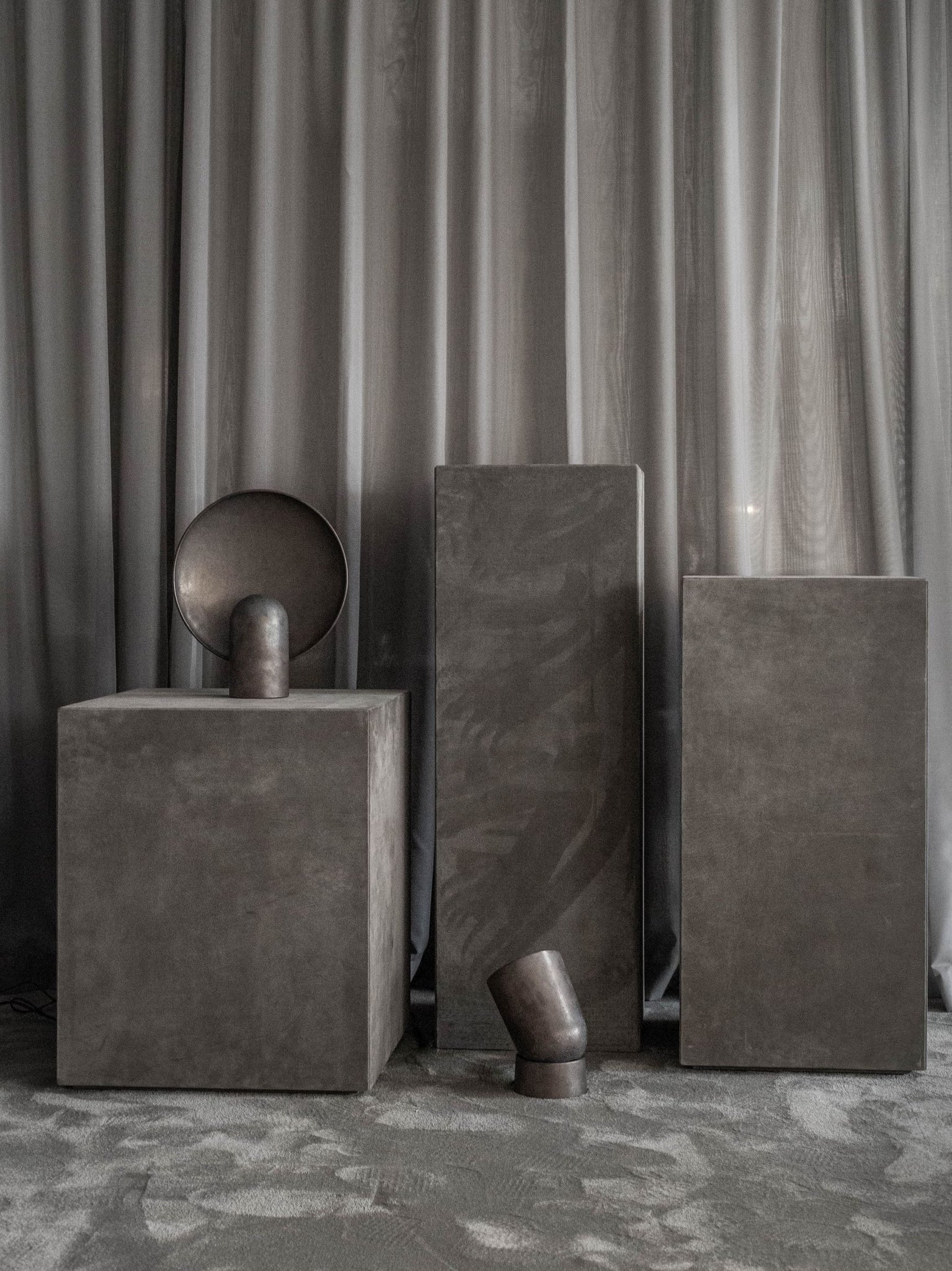 Cubo Suede Pedestals