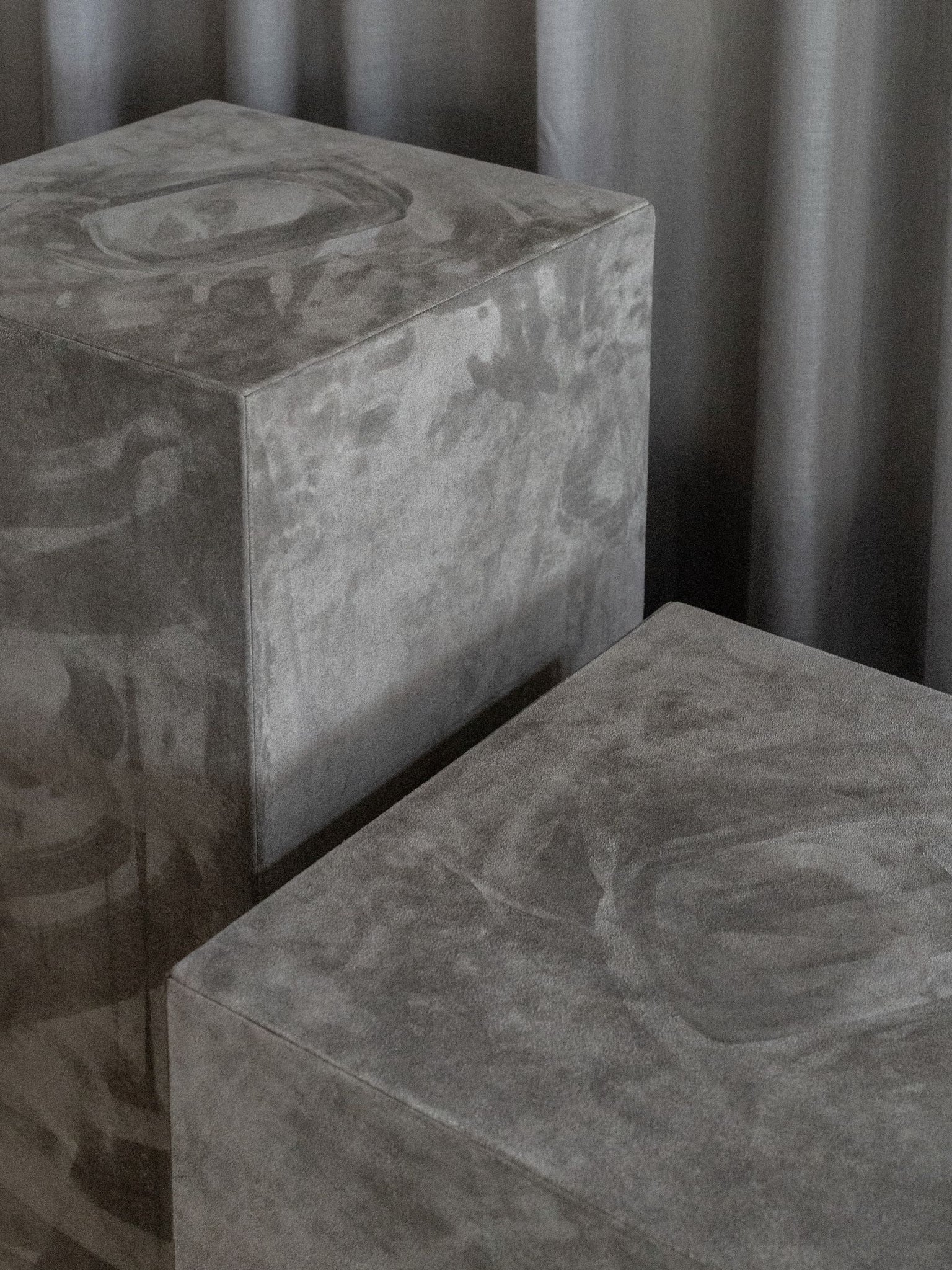 Cubo Suede Pedestals